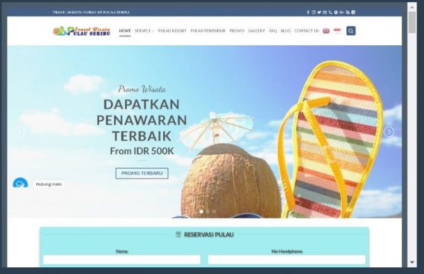 Website Pulau Seribu Travel