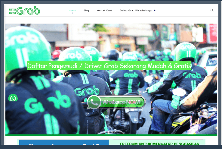 Website Daftar Driver Grab
