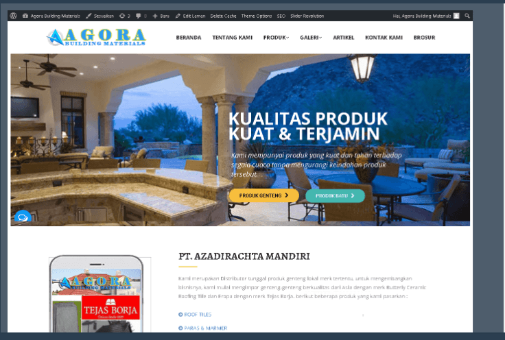 Website Agora Building Materials